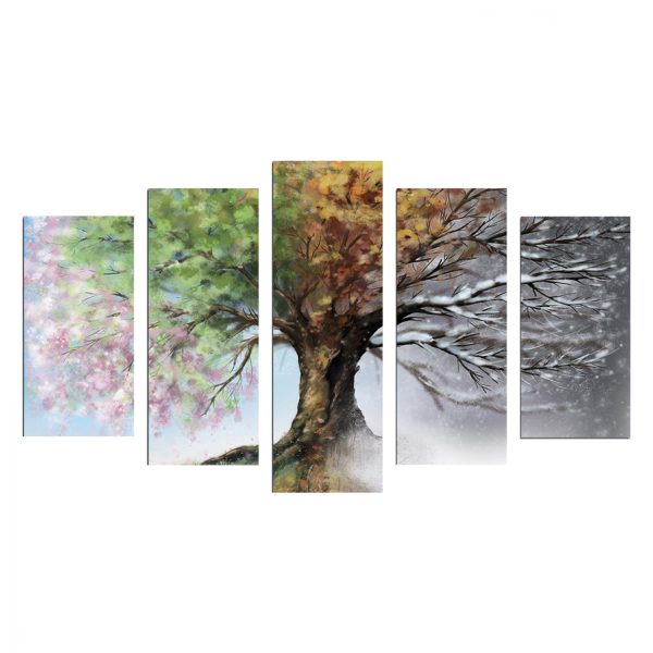 ΠΕΝΤΑΠΤΥΧΟΣ ΠΙΝΑΚΑΣ MDF FOUR SEASONS HM7206.05 100X60x0,3 εκ. 1τμχ