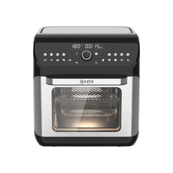 ESTIA ΦΡΙΤΕΖΑ ΑΕΡΟΣ - ΦΟΥΡΝΑΚΙ FLEXI CHEF 1500W 12lt ΜΕ 10 ΠΡΟΡΥΘΜΙΣΜΕΝΑ ΠΡΟΓΡΑΜΜΑΤΑ