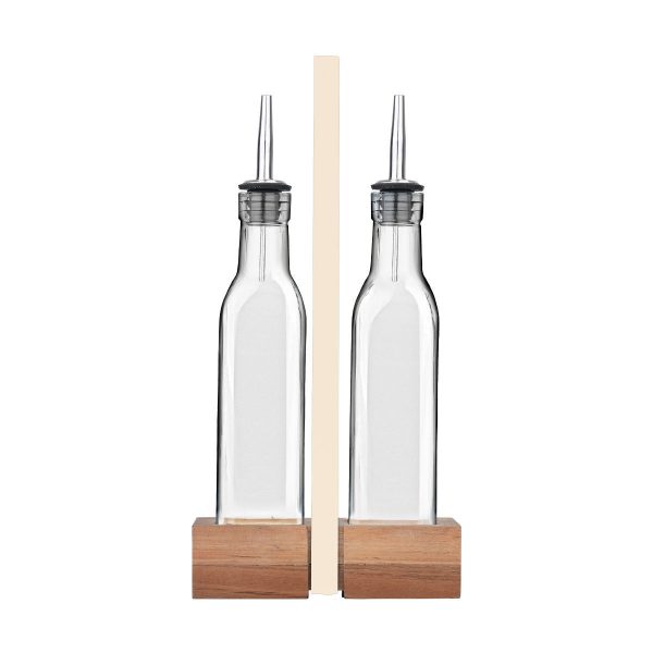 ESTIA ΜΠΟΥΚΑΛΙΑ ΓΙΑ ΛΑΔΙ /ΞΥΔΙ ALLURE 2x280ml ΜΕ ΞΥΛΙΝΗ ΒΑΣΗ