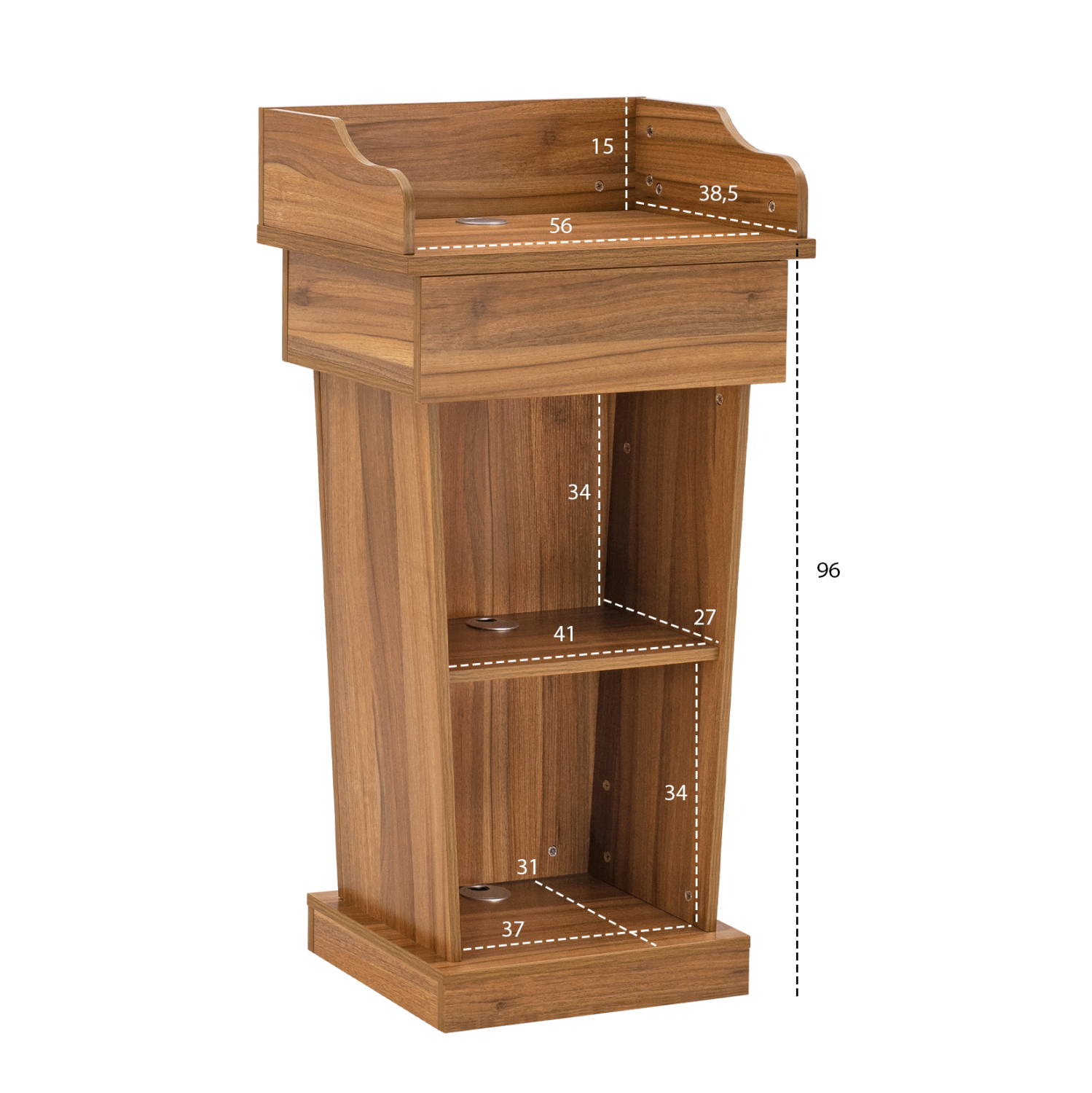 ΑΝΑΛΟΓΙΟ ΕΚΦΩΝΗΤΗ SUPREME HONEY OAK HM2378 59,5Χ40Χ111Υ εκ. 1τμχ - Image 3