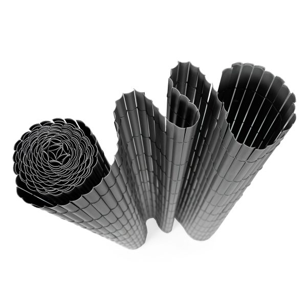 Καλαμωτή PVC 14mm Μισό Καλάμι 100x300εκ. - Γκρι