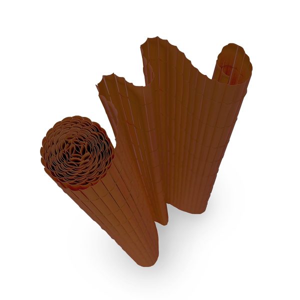 Καλαμωτή PVC 14mm Μισό Καλάμι 100x300εκ. - Καφέ