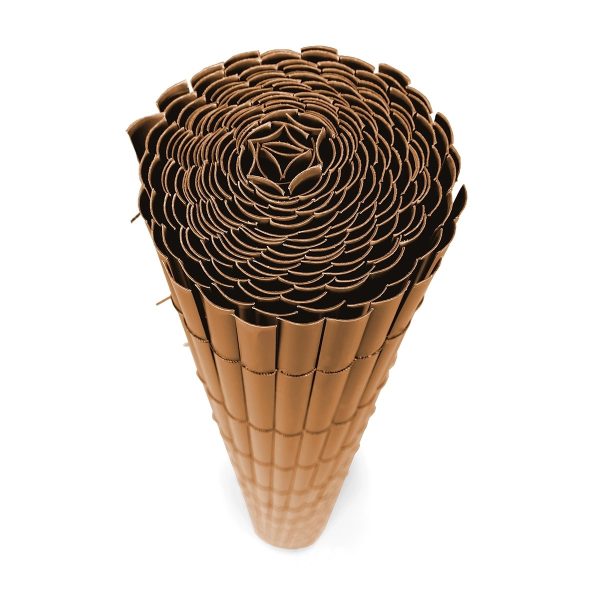 Καλαμωτή PVC 14mm Μισό Καλάμι 100x300εκ. - Καφέ Ανοιχτό