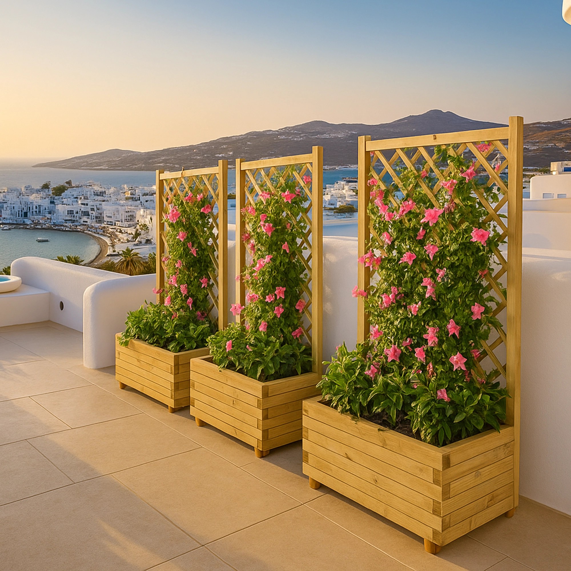 Καφασωτό ξύλινης γλάστρας 120(Υ) x 90εκ. - Image 2