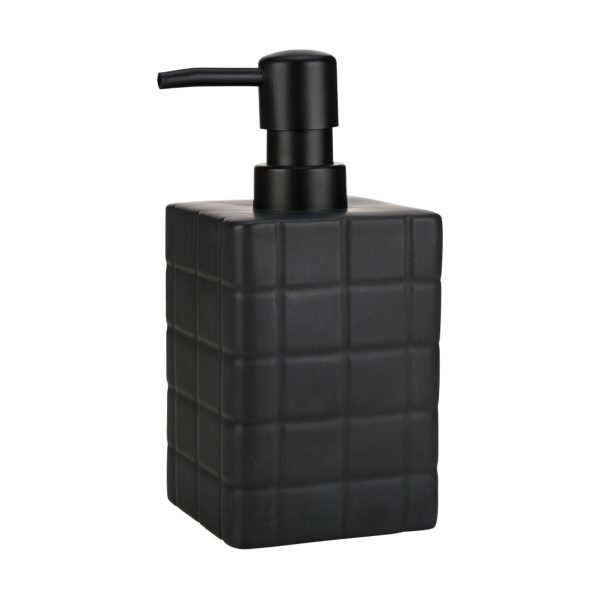 ESTIA ΑΝΤΛΙΑ ΣΑΠΟΥΝΙΟΥ TILES ΚΕΡΑΜΙΚΗ 450ml 7.5x15cm ΜΑΥΡΗ