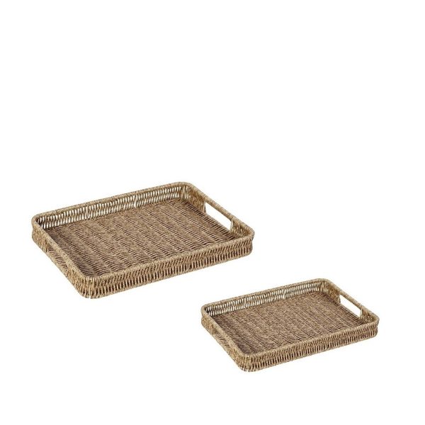 ΔΙΣΚΟΣ ΣΕΤ/2 SYNTH. RATTAN ΜΠΕΖ 40Χ30-35X25Χ4