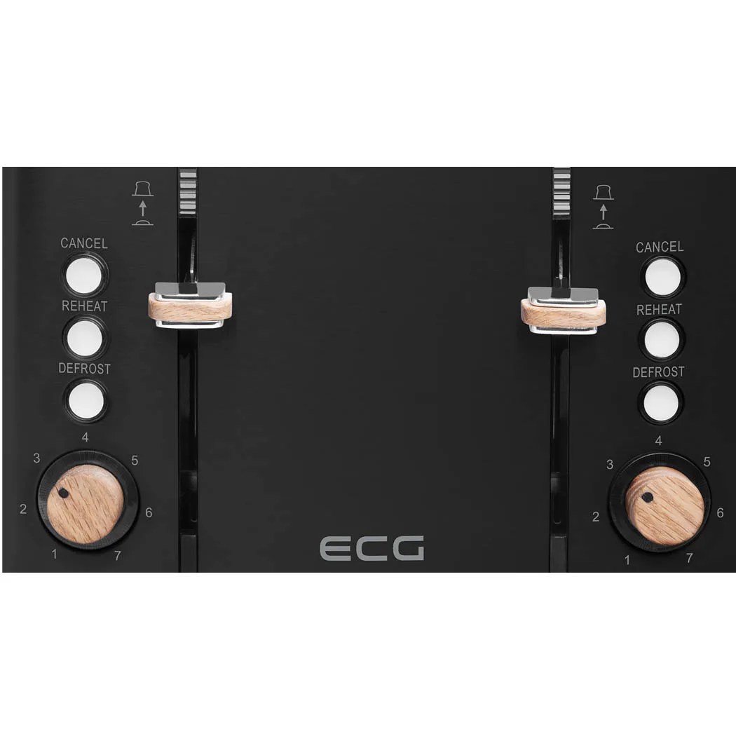 Φρυγανιέρα 4 Θέσεων Ανοξείδωτη Μαύρη ST4768 ECG - Image 2