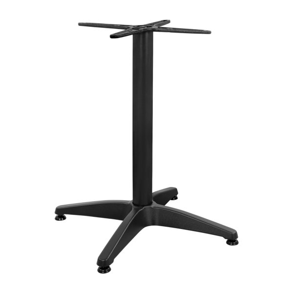 ΒΑΣΗ ΑΛΟΥΜΙΝΙΟΥ 4ΝΥΧΗ 66Χ66X69Υεκ. ΜΕ ΣΤΑΥΡΟ 45Χ45εκ. HM448.03 ΜΑΥΡΗ 1τμχ