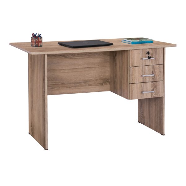 ΓΡΑΦΕΙΟ ΜΕΛΑΜΙΝΗΣ HAYDEN 120x60x75Υεκ. ΜΕ 3 ΣΥΡΤΑΡΙΑ ΣΕ ΧΡΩΜΑ SONAMA HM2268.02 1τμχ