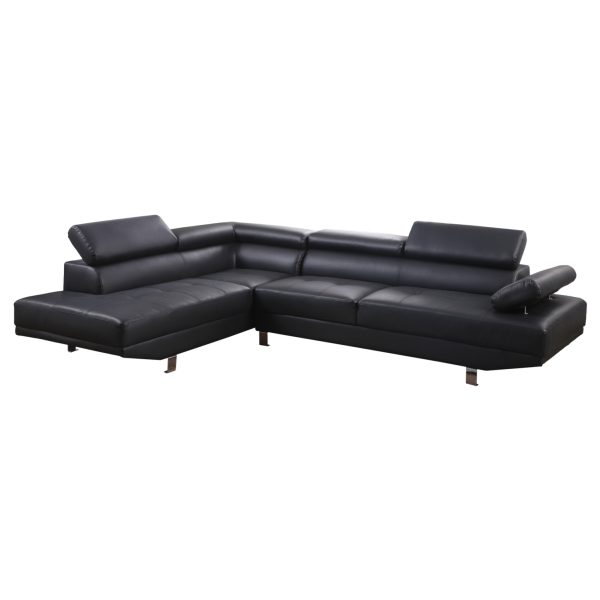 ΚΑΝΑΠΕΣ ΓΩΝΙΑ GORO ΑΡΙΣΤΕΡΗ HM3084.02L ΑΠΟ ΜΑΥΡΟ PU 270x200x87Υεκ 1τμχ