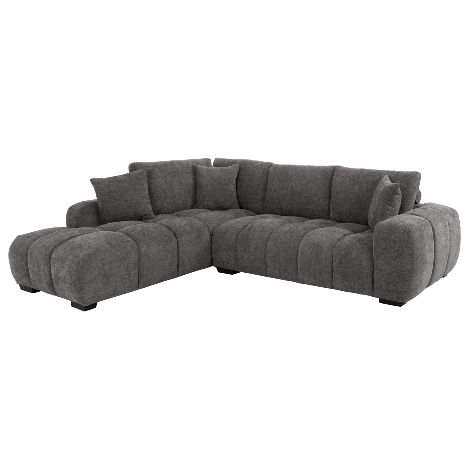 ΚΑΝΑΠΕΣ ΓΩΝΙΑ (ΑΡΙΣΤΕΡΗ) COVEN HM3266.03L ΣΚΟΥΡΟ ΓΚΡΙ ΥΦΑΣΜΑ 298x102-208x85Υεκ. 1τμχ