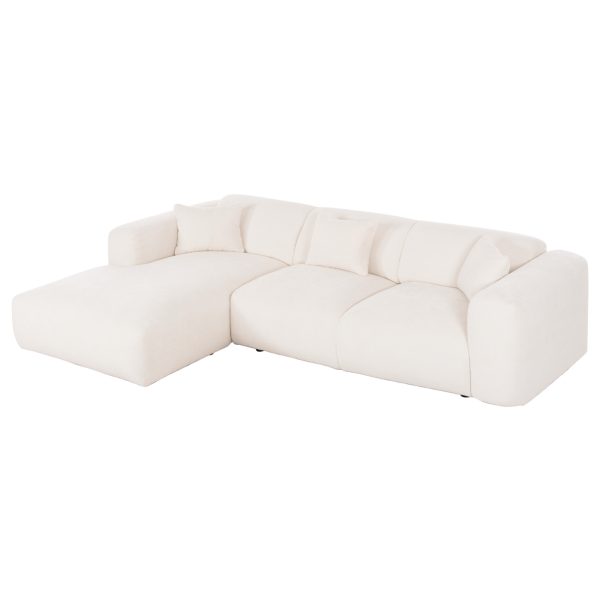 ΚΑΝΑΠΕΣ ΓΩΝΙΑ (ΑΡΙΣΤΕΡΗ) BRICKEN HM3275.02L ΛΕΥΚΟ ΥΦΑΣΜΑ 110-282x98-160x72Υεκ. 1τμχ