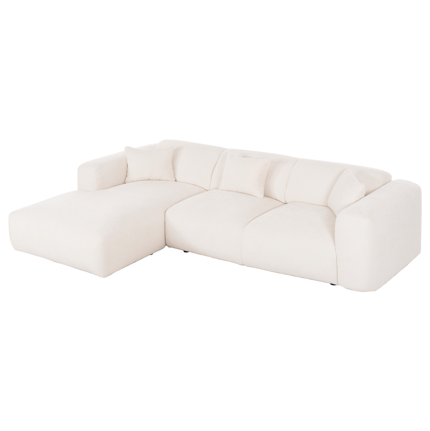 ΚΑΝΑΠΕΣ ΓΩΝΙΑ (ΑΡΙΣΤΕΡΗ) BRICKEN HM3275.02L ΛΕΥΚΟ ΥΦΑΣΜΑ 110-282x98-160x72Υεκ. 1τμχ
