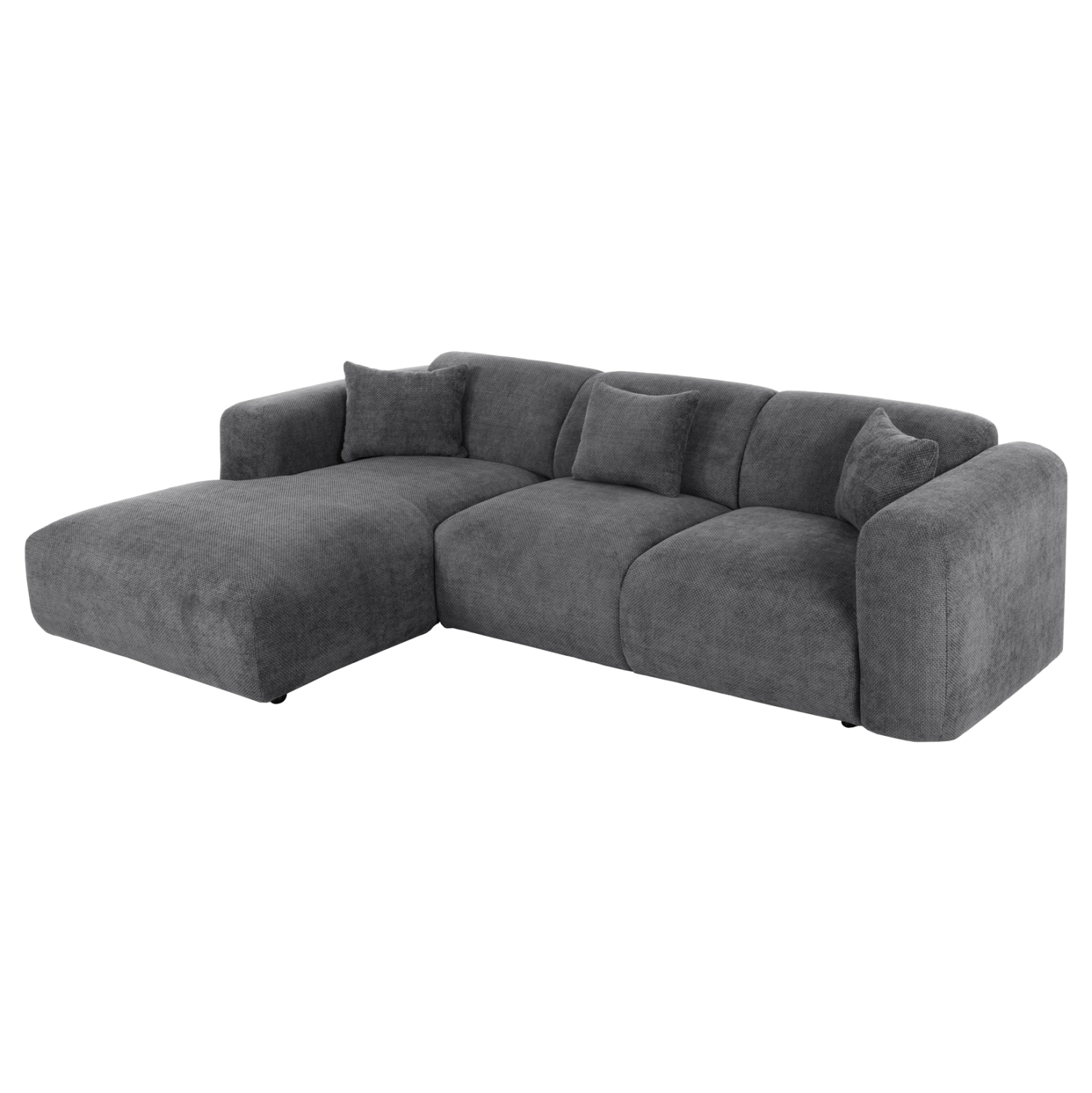 ΚΑΝΑΠΕΣ ΓΩΝΙΑ (ΑΡΙΣΤΕΡΗ) BRICKEN HM3275.04L ΑΝΘΡΑΚΙ ΥΦΑΣΜΑ 110-282x98-160x72Υεκ. 1τμχ