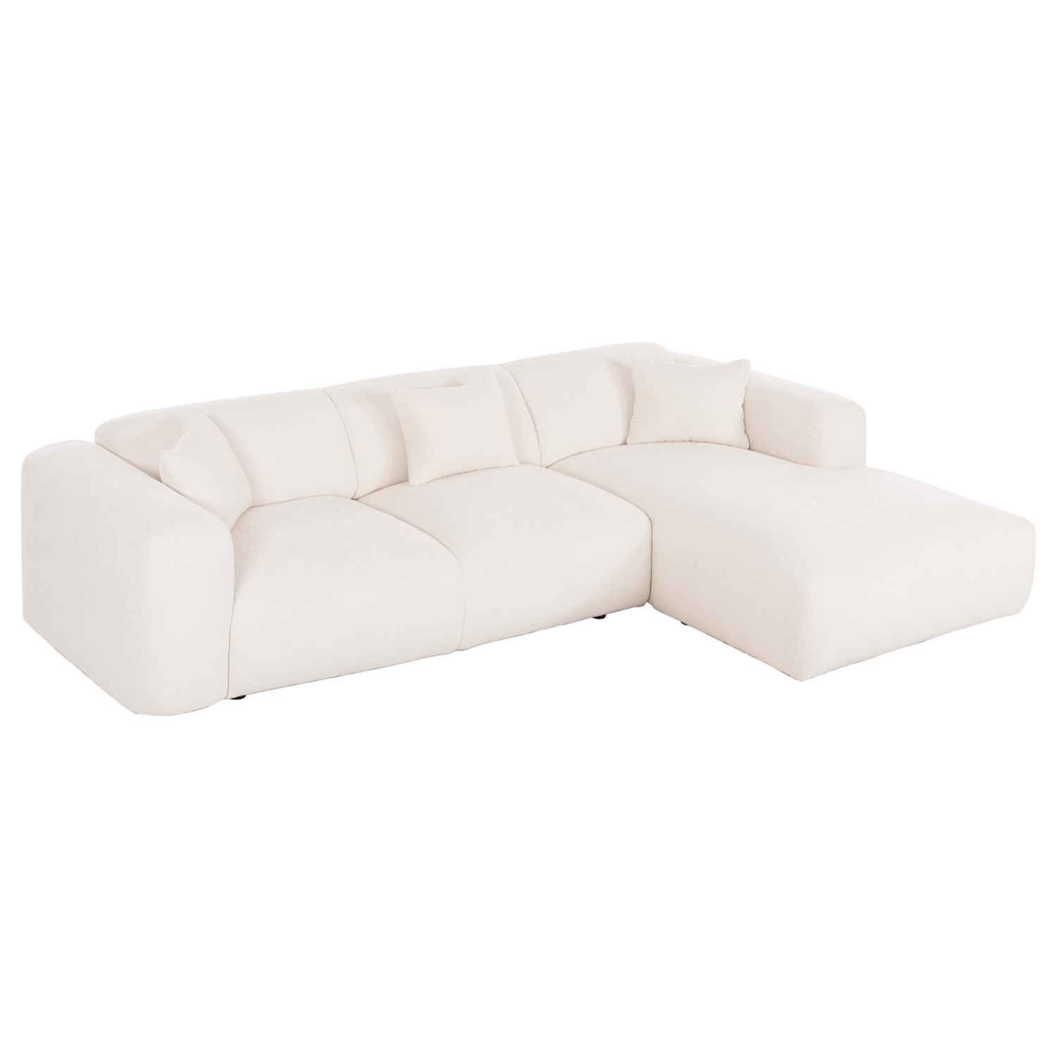 ΚΑΝΑΠΕΣ ΓΩΝΙΑ BRICKEN HM3275.02R ΛΕΥΚΟ ΥΦΑΣΜΑ 110-282x98-160x72Υεκ. 1τμχ