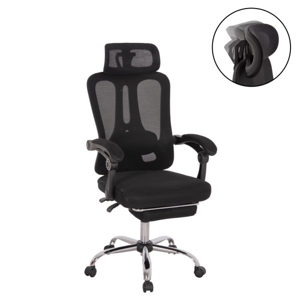 ΚΑΡΕΚΛΑ ΓΡΑΦΕΙΟΥ BARNET HM18258.01 ΜΑΥΡΟ MESH-ΜΑΥΡΟΣ ΣΚΕΛΕΤΟΣ NYLON 61x62x123Υ 1τμχ