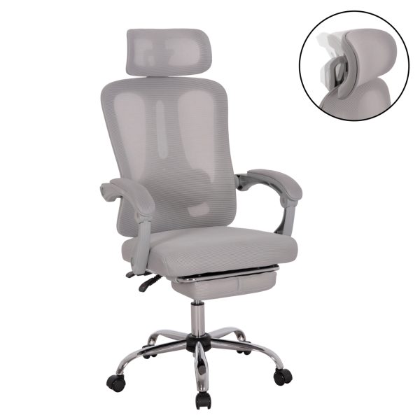 ΚΑΡΕΚΛΑ ΓΡΑΦΕΙΟΥ BARNET HM18258.02 ΓΚΡΙ MESH-ΓΚΡΙ ΣΚΕΛΕΤΟΣ NYLON 61x62x123Υ 1τμχ