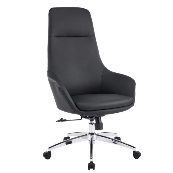 ΚΑΡΕΚΛΑ ΓΡΑΦΕΙΟΥ BEKKER HM18359.01 ΜΑΥΡΟ PU ΔΕΡΜΑ--ΒΑΣΗ ΧΡΩΜΙΟΥ 67x67x126Υεκ 1τμχ