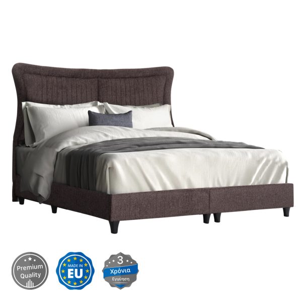 ΚΡEΒΑΤΙ ΔΙΠΛΟ NESTOR HM715.02 ΥΦΑΣΜΑ TEDDY ΚΑΦΕ--ΓΙΑ ΣΤΡΩΜΑ 160x200εκ. 1τμχ
