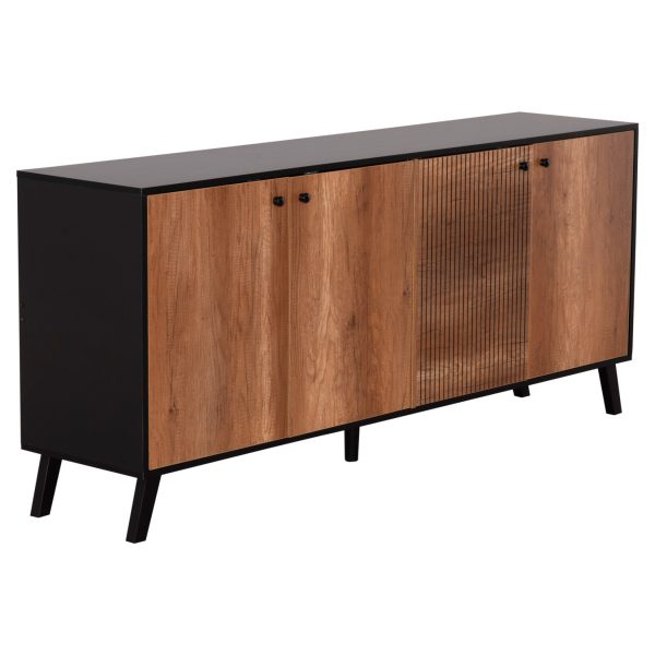 ΜΠΟΥΦΕΣ ΜΕΛΑΜΙΝΗΣ KRUDEN HM9446.11 ΜΑΥΡΟ-ΦΥΣΙΚΟ 180x40x78.6Υεκ. 1τμχ