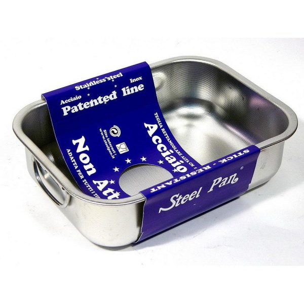 ΤΑΨΙ ΟΡΘΟΓΩΝΙΟ 30x22cm 11161 18/10 PATENTED - STEEL PAN 1τμχ