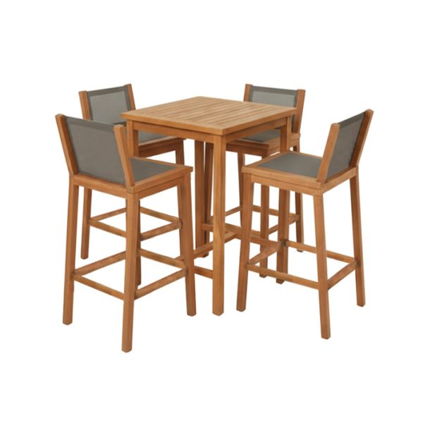 ΣΕΤ ΣΤΑΝΤ ΜΠΑΡ ΚΗΠΟΥ TEAK 5541 G + 5544 G / ΣΕΤ 5 ΤΕΜ