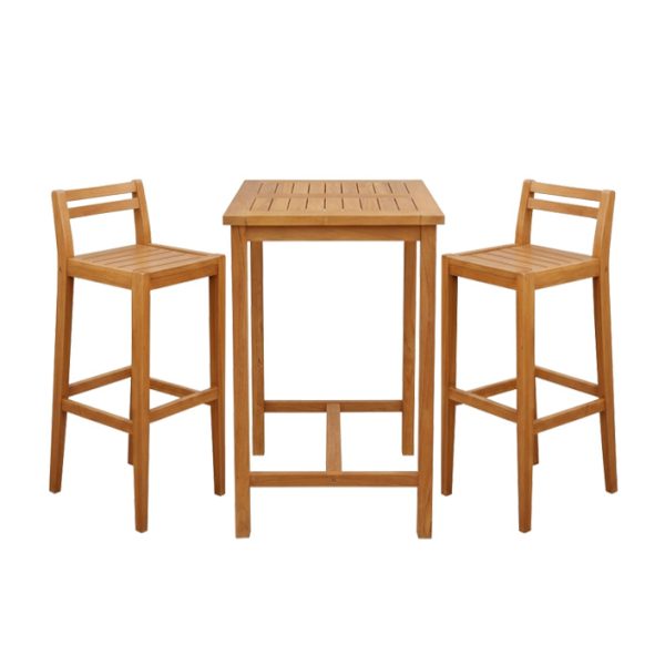 ΣΕΤ ΣΤΑΝΤ ΜΠΑΡ ΚΗΠΟΥ TEAK 5542 G + 5544 G / ΣΕΤ 3 ΤΕΜ