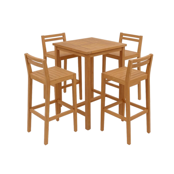 ΣΕΤ ΣΤΑΝΤ ΜΠΑΡ ΚΗΠΟΥ TEAK 5542 G + 5544 G / ΣΕΤ 5 ΤΕΜ