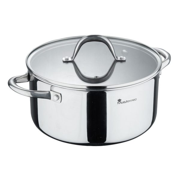 ΚΑΤΣΑΡΟΛΑ με ΚΑΠΑΚΙ Φ28x14cm ΑΝΟΞEIΔΩΤΗ HI-TECH-3 BGMP-1626 - BERGNER 1τμχ
