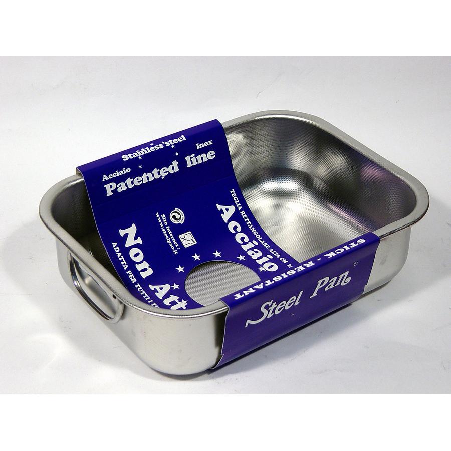 ΤΑΨΙ ΟΡΘΟΓΩΝΙΟ 25x19cm 11160 18/10 PATENTED - STEEL PAN 1τμχ